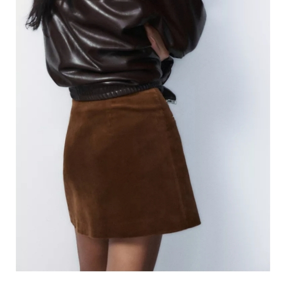 Zara Brown Corduroy Skirt - Picture 3 of 7